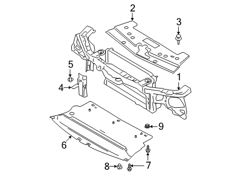 2005 Ford Mustang Radiator Support Diagram 2 - Thumbnail