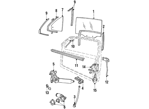 1985 Ford Thunderbird Handle Assembly Door Outer Diagram for E3FZ5822405A