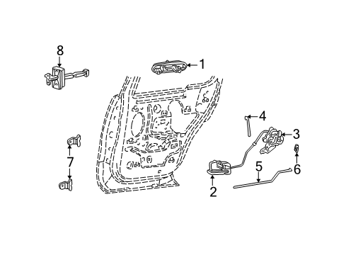 2005 Lincoln Aviator Handle - Door Inside Diagram for 2C5Z-78266B41-AAH