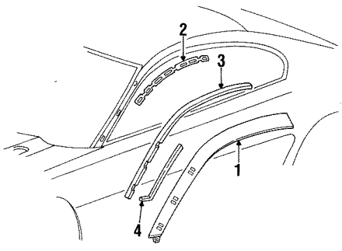 1997 Ford Mustang Seal Diagram for 3R3Z-6351822-AA