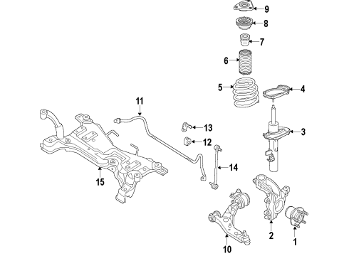 2017 Ford Focus Bush Diagram for CV6Z-5484-B