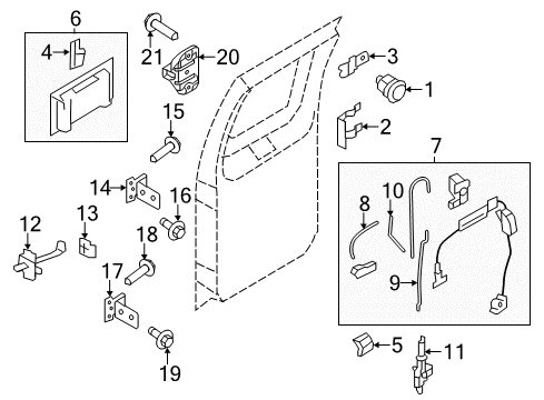 2014 Ford E-250 Side Door Diagram 1 - Thumbnail