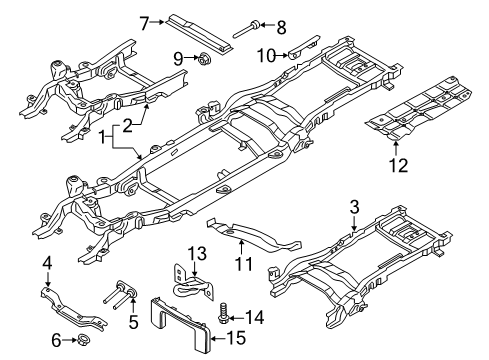 2022 Ford F-250 Super Duty Frame & Components Diagram 5 - Thumbnail