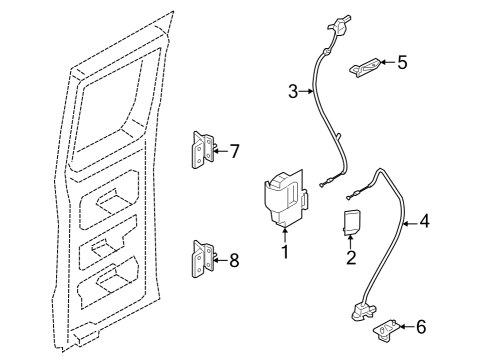 2023 Ford E-Transit Lock & Hardware Diagram 5 - Thumbnail