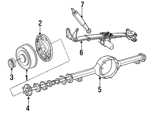 1985 Ford E-250 Econoline Rear Brakes Diagram