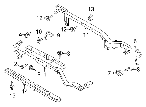 2015 Ford Edge Radiator Support Diagram