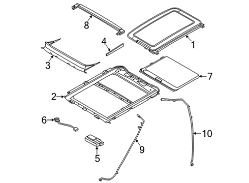 2023 Ford Maverick DEFLECTOR ASY - ROOF AIR Diagram for NZ6Z-60500A26-A