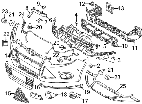 2014 Ford Focus Wire - Parking Distance Aid Sensor Diagram for CV6Z-15K867-E