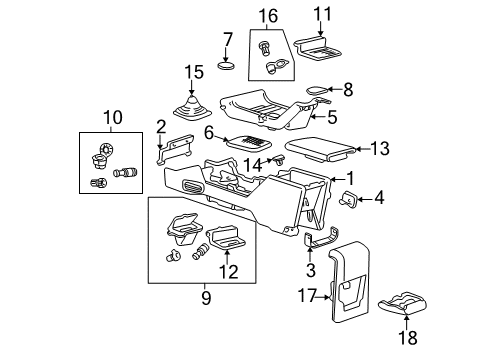 2002 Ford Explorer Front Console Diagram