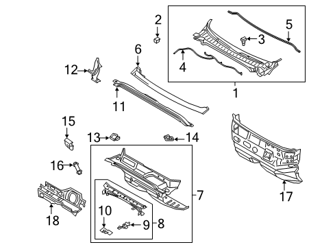 2015 Lincoln MKZ Insulator - Dash Panel Diagram for DP5Z-5401670-B