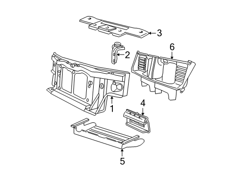 2004 Mercury Mountaineer Radiator Support Diagram