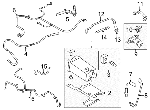 2010 Ford Taurus Fuel Injector Pressure Sensor Diagram for AA5Z-9F972-A