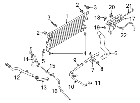 2020 Ford F-150 Heater Water Tube Diagram for JL3Z-18663-AB