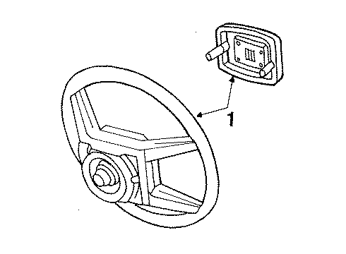 1992 Lincoln Mark VII Steering Column, Steering Wheel & Trim Diagram