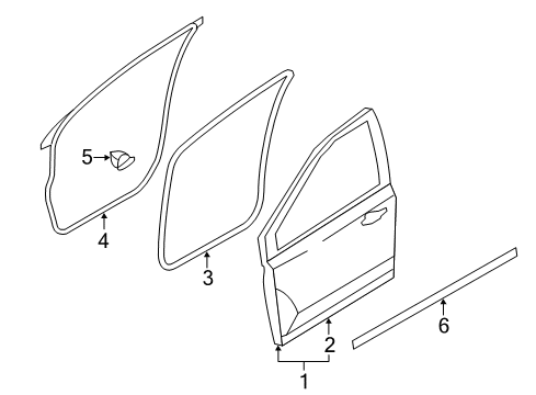 2014 Lincoln MKX Front Door Diagram