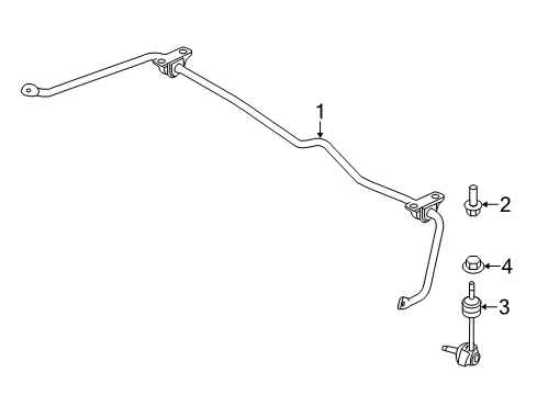 2015 Lincoln MKS Rear Suspension, Control Arm Diagram 1 - Thumbnail