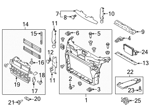 2019 Ford Explorer Radiator Support Diagram 2 - Thumbnail