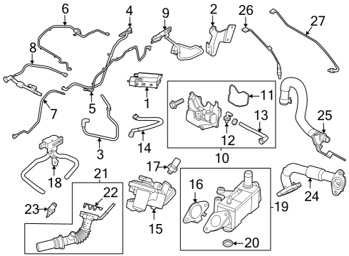 2023 Ford Escape VALVE - EXHAUST GAS RECIRCULAT Diagram for P2GZ-9D475-A