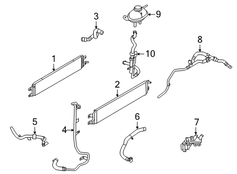 2020 Lincoln Aviator Radiator & Components Diagram 2 - Thumbnail