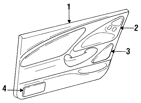 1997 Ford Thunderbird Interior Trim - Door Diagram