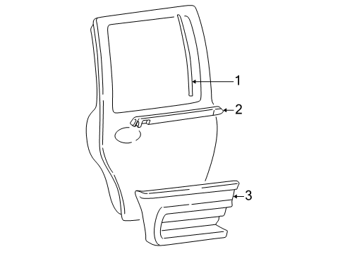 2004 Lincoln Navigator Panel Assembly - Outside Finish Diagram for 3L7Z-7825556-APTM