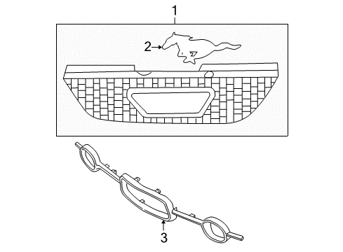 2007 Ford Mustang Insert Diagram for 6R3Z-8213-A