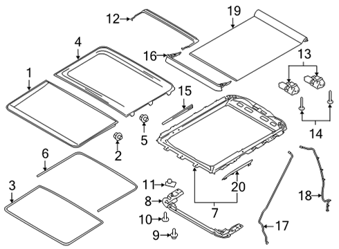 2021 Ford F-150 Sunroof Diagram