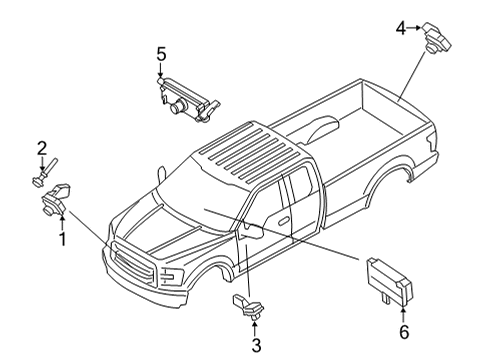 2021 Ford F-150 Lane Departure Warning Diagram 1 - Thumbnail