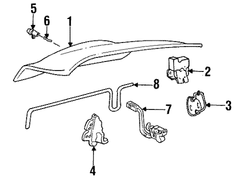 1993 Lincoln Mark VIII Trunk Lid Diagram