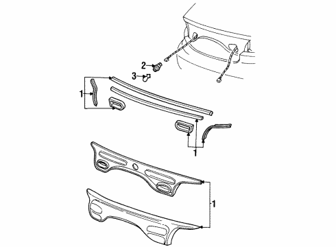 1999 Ford Taurus Reflector Assembly - Rear Diagram for F8DZ-13A565-AA