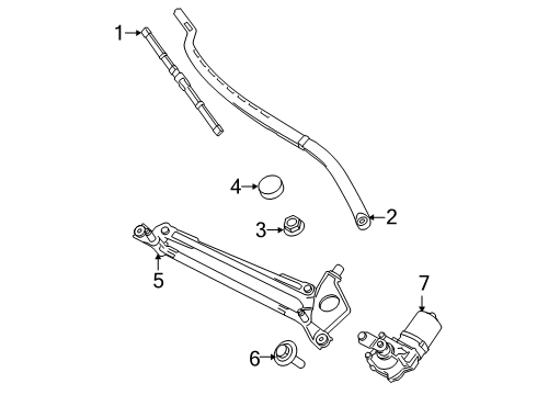 2022 Lincoln Corsair Wiper & Washer Components Diagram