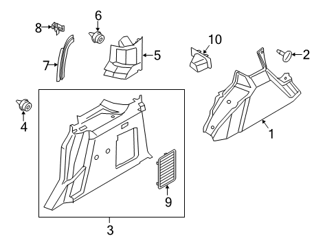 2015 Ford Transit Connect Interior Trim - Side Panel Diagram 4 - Thumbnail