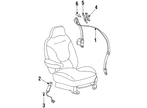 2002 Lincoln Navigator Seat Belt Diagram 3 - Thumbnail