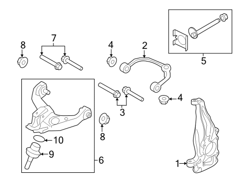 2024 Lincoln Navigator Front Suspension Components Diagram