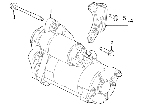 2023 Ford F-350 Super Duty STARTER MOTOR ASY Diagram for NC3Z-11002-A