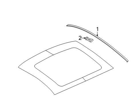 2012 Ford Mustang Exterior Trim - Roof Diagram 1 - Thumbnail