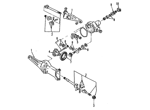 1992 Ford Explorer Front Axle, Differential, Propeller Shaft Diagram