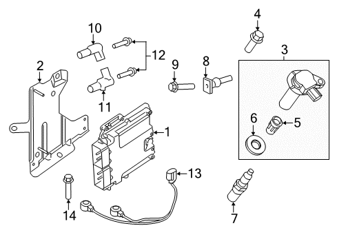 2017 Ford Edge Coil Assembly - Ignition Diagram for 7T4Z-12029-F