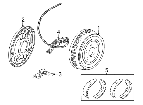 2006 Ford Ranger Brake Components, Brakes Diagram 3 - Thumbnail