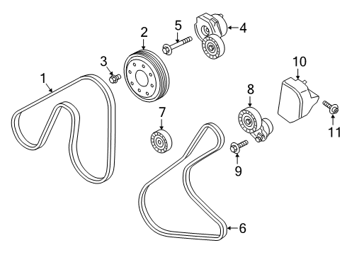 2019 Ford Ranger PULLEY ASY - IDLER Diagram for KB3Z-8678-A