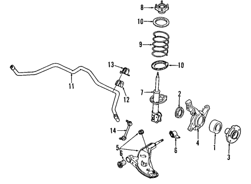 1993 Ford Probe Link Diagram for F32Z-5K484-A