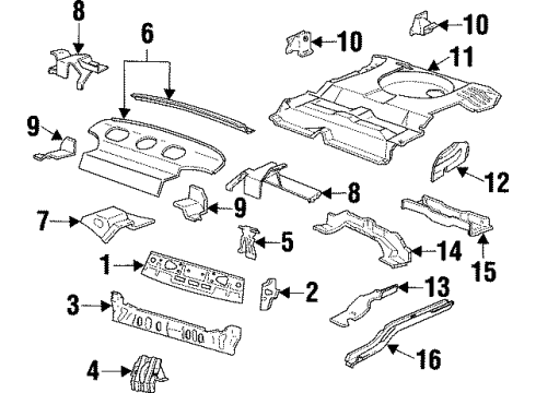 1997 Ford Taurus Insulator Diagram for 2F1Z-5446689-AA