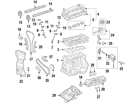 2007 Ford Fusion Insulator Assembly Diagram for 6E5Z-6038-CK