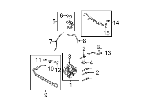 2009 Ford Edge P/S Pump & Hoses, Steering Gear & Linkage Diagram 2 - Thumbnail