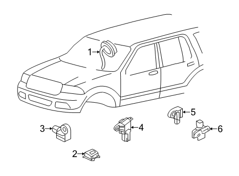 2016 Lincoln Navigator Air Bag Components Diagram 2 - Thumbnail