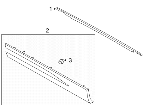 2022 Lincoln Corsair Exterior Trim - Rear Door Diagram