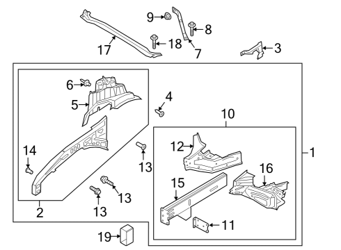 2020 Ford Explorer Screw And Washer Assembly Diagram for -W709633-S439