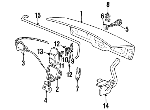 1990 Mercury Cougar Trunk Lid Diagram