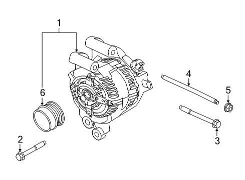 2013 Ford Escape Alternator Diagram 2 - Thumbnail