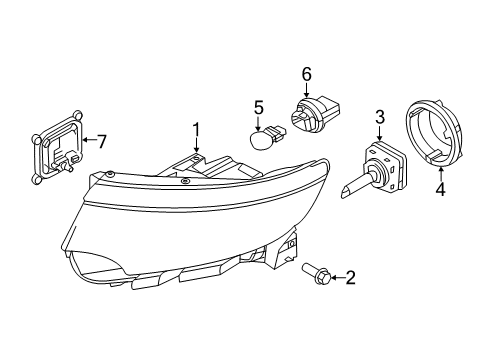 2013 Ford Edge Bulbs Diagram 2 - Thumbnail